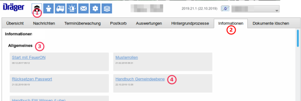 Das Handbuch Gemeindeebene unter Informationen als pdf-Download