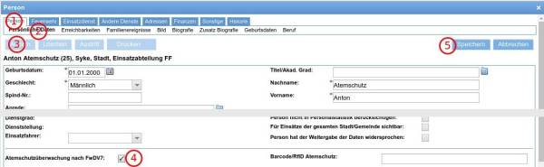 Aktivieren der Atemschutzüberwachung nach FwDV 7 Aktivieren der Atemschutzüberwachung nach FwDV 7