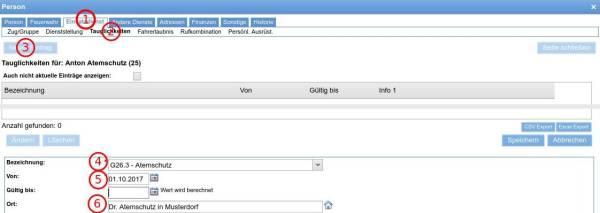 G26.3 eintragen G26.3 eintragen