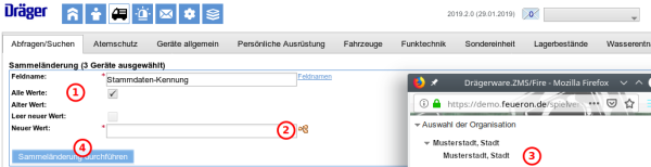 Zurücknahme: Abschließen der Sammeländerung