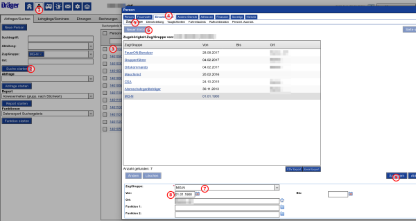 Zuordnung Zug/Gruppe Zuordnung Zug/Gruppe