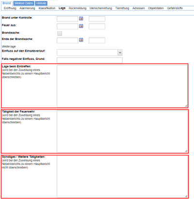 Pflichtfelder im Reiter Lage Pflichtfelder im Reiter Lage