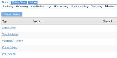 Pflichtfelder im Reiter Adressen Pflichtfelder im Reiter Adressen