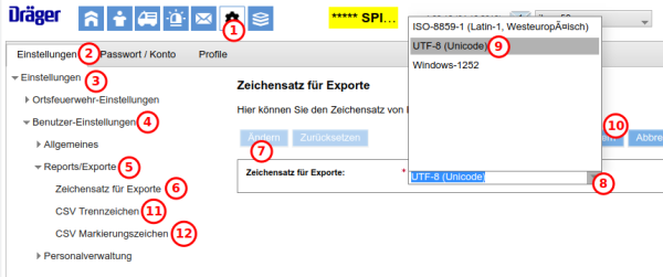 CSV-Vorgaben eines jeden Benutzers anpassbar